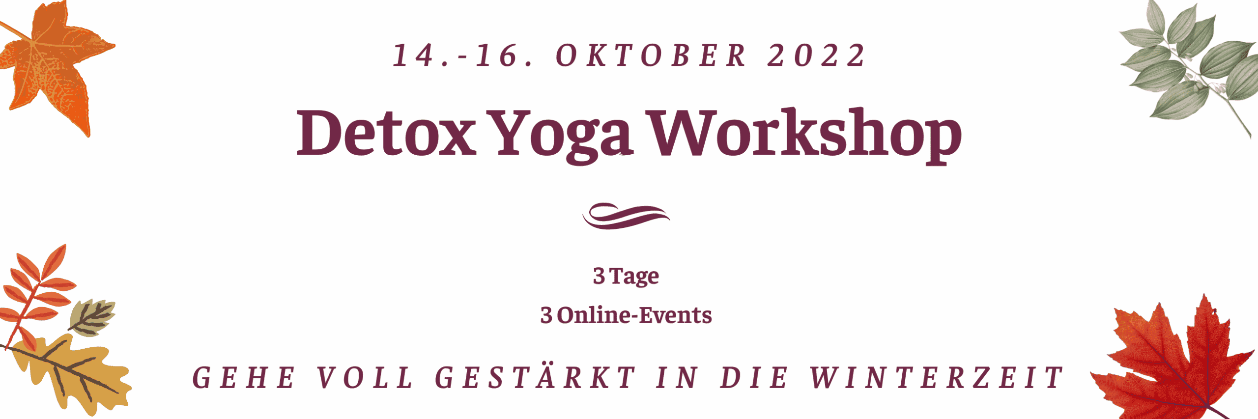 Ankündigung Detox Yoga Workshop