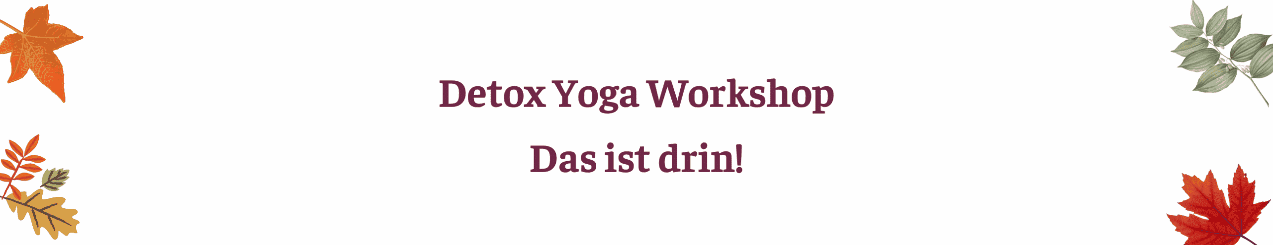 Detox Yoga Workshop: Das ist drin!