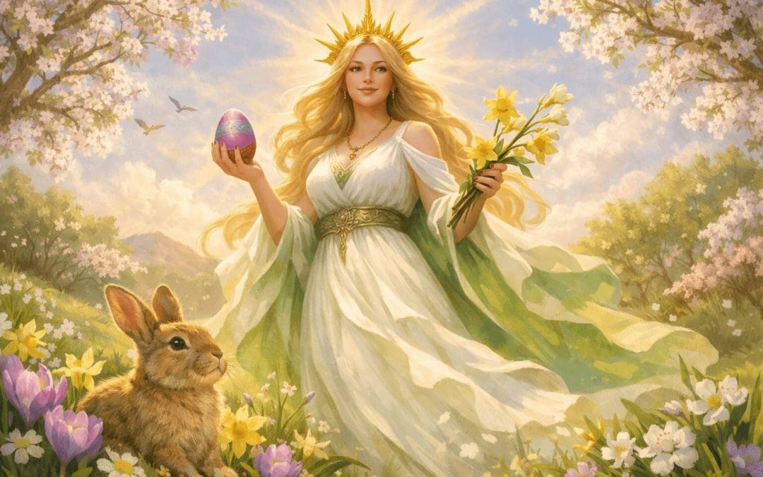 Entdecke Ostara – das Frühlingsfest zur Tagundnachtgleiche, mit Ritualen, Yoga-Übungen und Impulsen für Neubeginn und Wachstum.