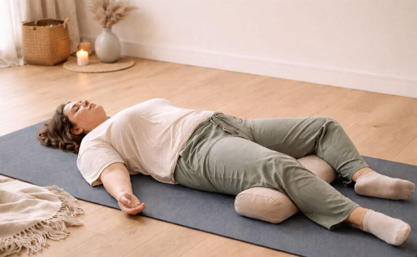 savasana yoga position, savasana wirkung, Totenstellung