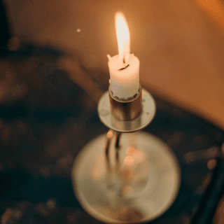 Kerze für die Meditation